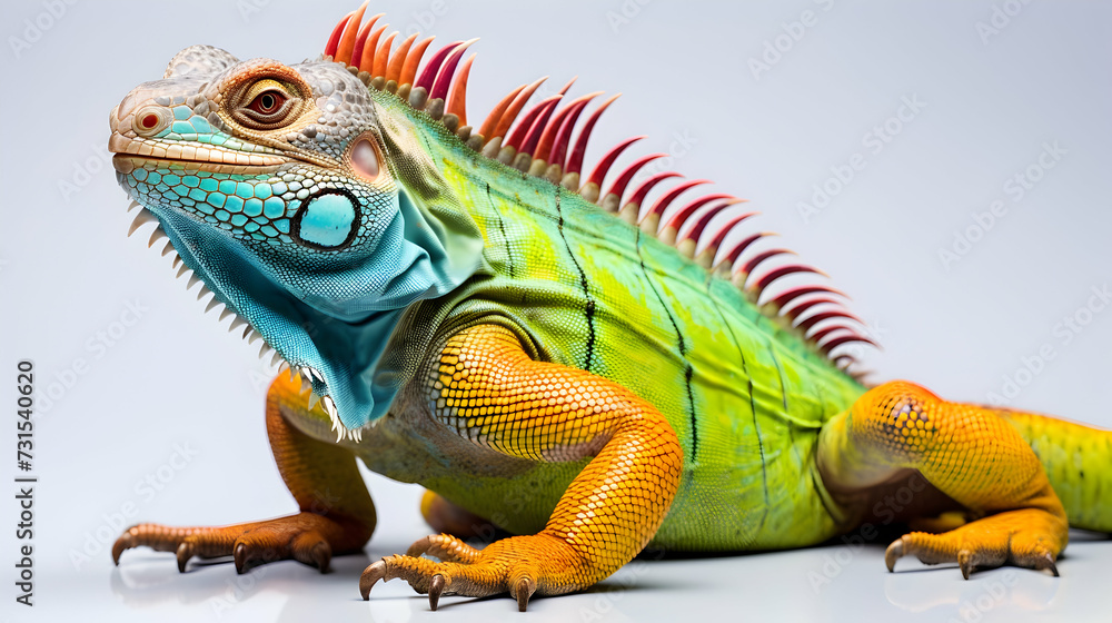 Fototapeta premium An iguana with vibrant colors