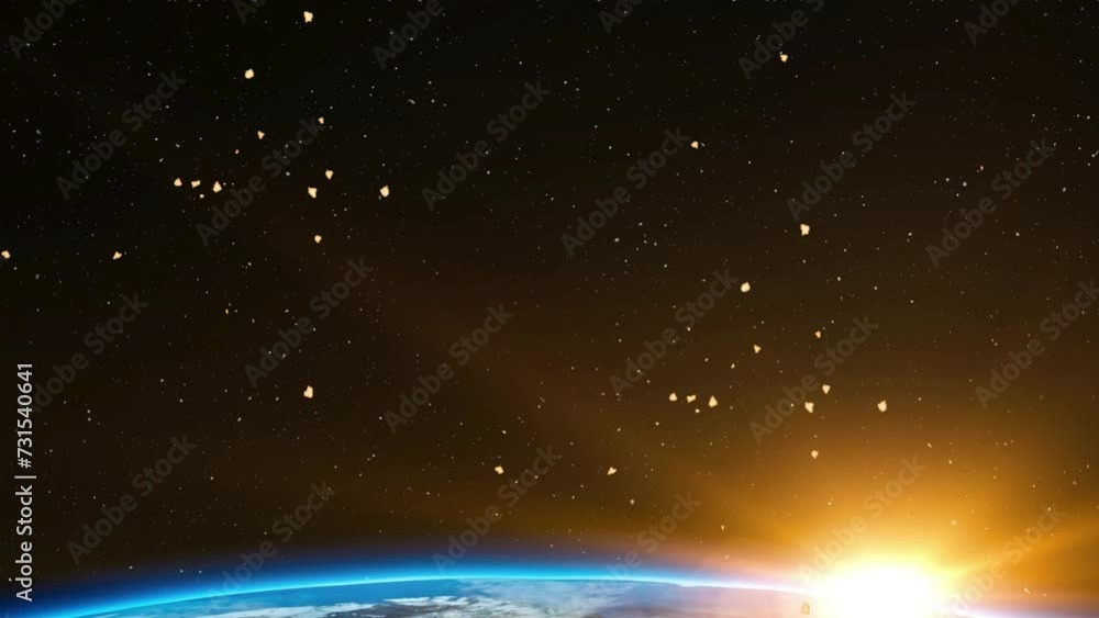 Flying Through Expanding Blue Nebula And Star Fields In Deep Space. 4K ...