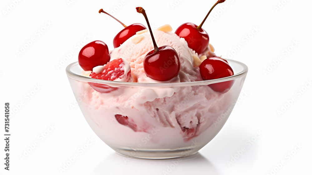 Cherry almond ice cream bowl Cherry almond ice cream bowl