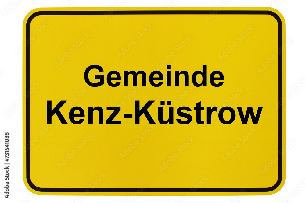 Illustration eines Ortsschildes der Gemeinde Kenz-Küstrow in Mecklenburg-Vorpommern Illustration eines Ortsschildes der Gemeinde Kenz-Küstrow in Mecklenburg-Vorpommern