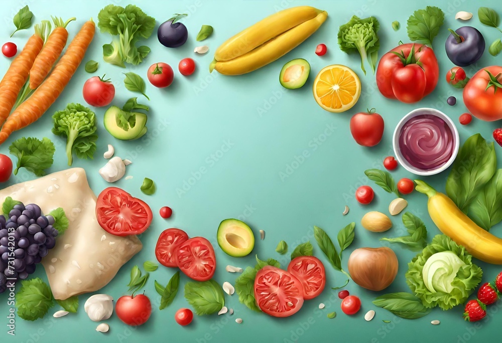 Healthy food background, Vegan Food background, Diet Food Background Healthy food background, Vegan Food background, Diet Food Background