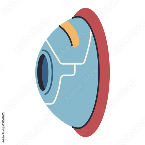 Electric breast pump for breastfeeding vector cartoon illustration isolated on a white background.