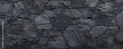 Dark detailed stone wall texture Generative Ai