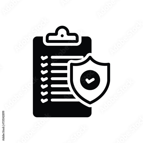 Black solid icon for security policies