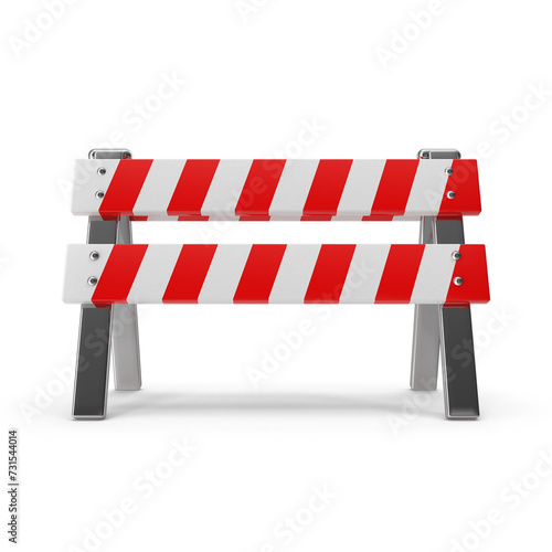 Red And White Construction Barrier PNG