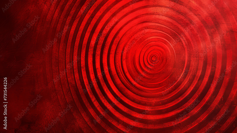 Rich red concentric circles with a textured, antique appearance. Rich red concentric circles with a textured, antique appearance.