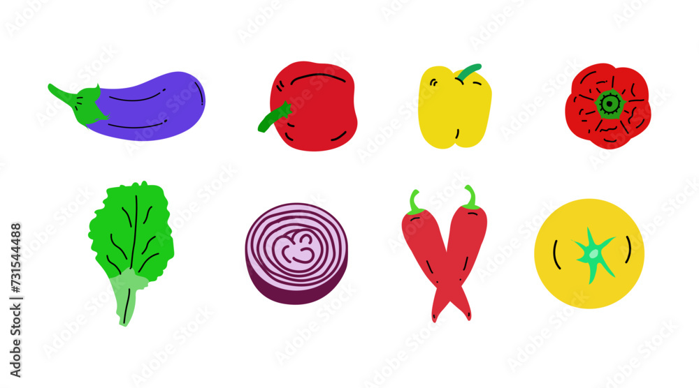 vector collection of vegetable illustrations
