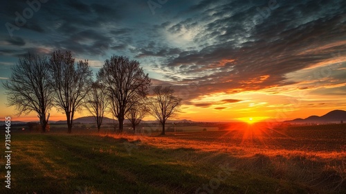 sunset in the countryside © usman