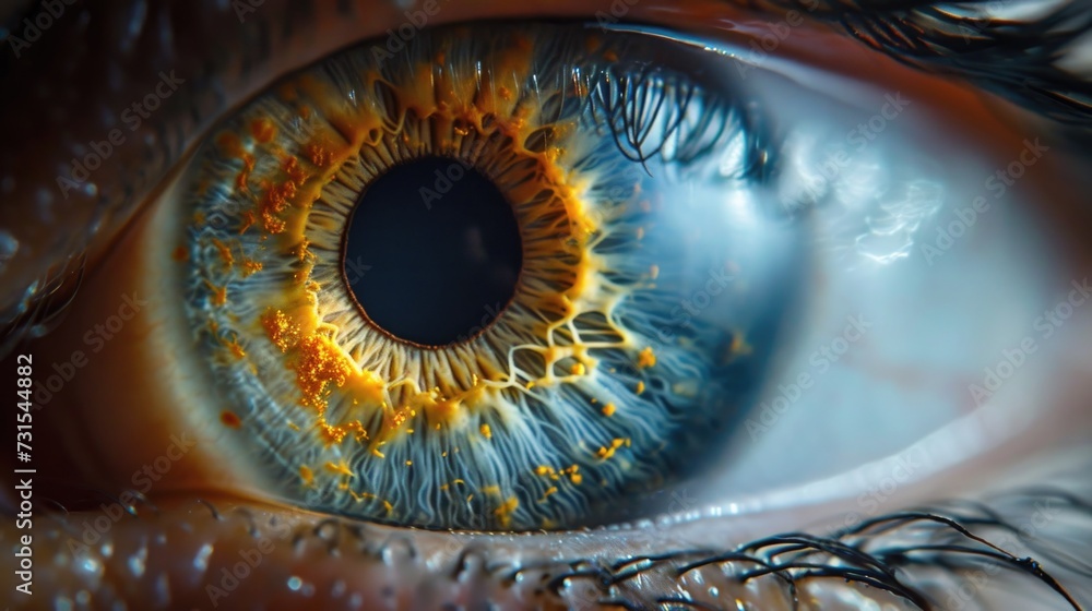 eye of the person, Human blue eye realistic beautiful closeup zoom.