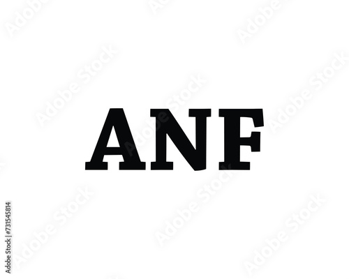 ANF Logo design vector template