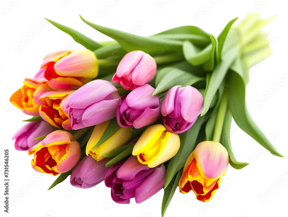 A row of colorful tulips cut-out. March 8. International Women's Day. A row of colorful tulips cut-out. March 8. International Women's Day.