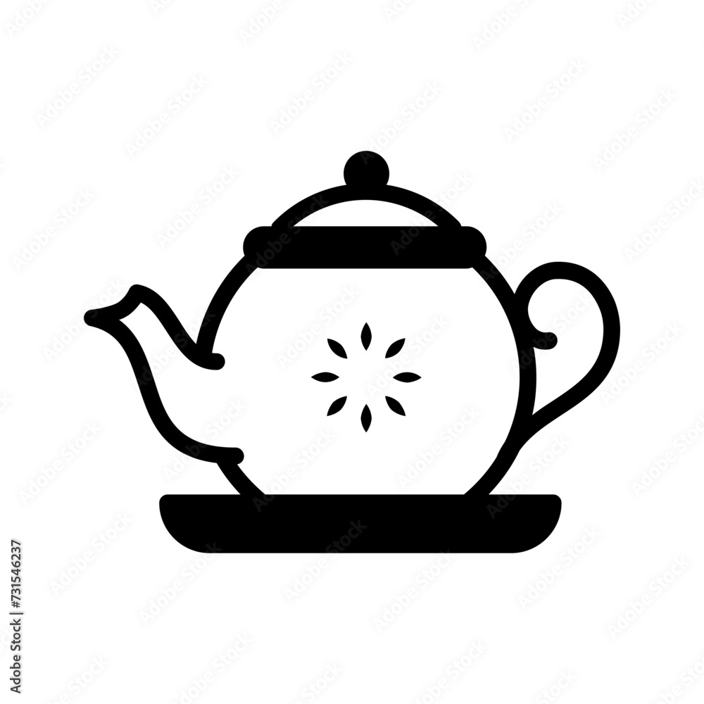 Vector solid black icon for Porcelain Vector solid black icon for Porcelain