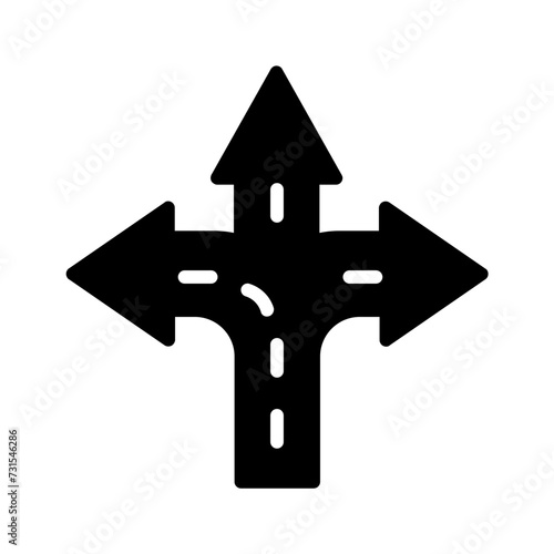 Vector solid black icon for Alternatively