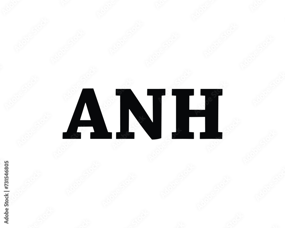 ANH logo design vector template ANH logo design vector template