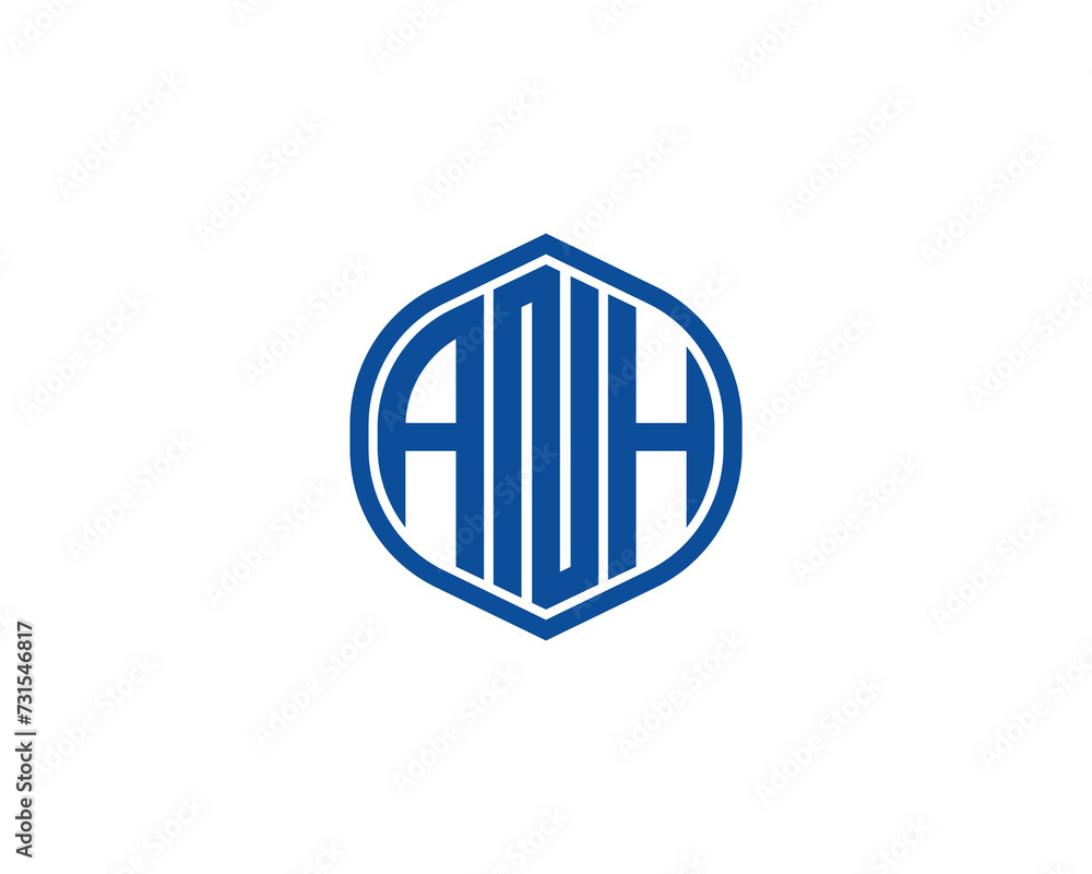 ANH logo design vector template ANH logo design vector template