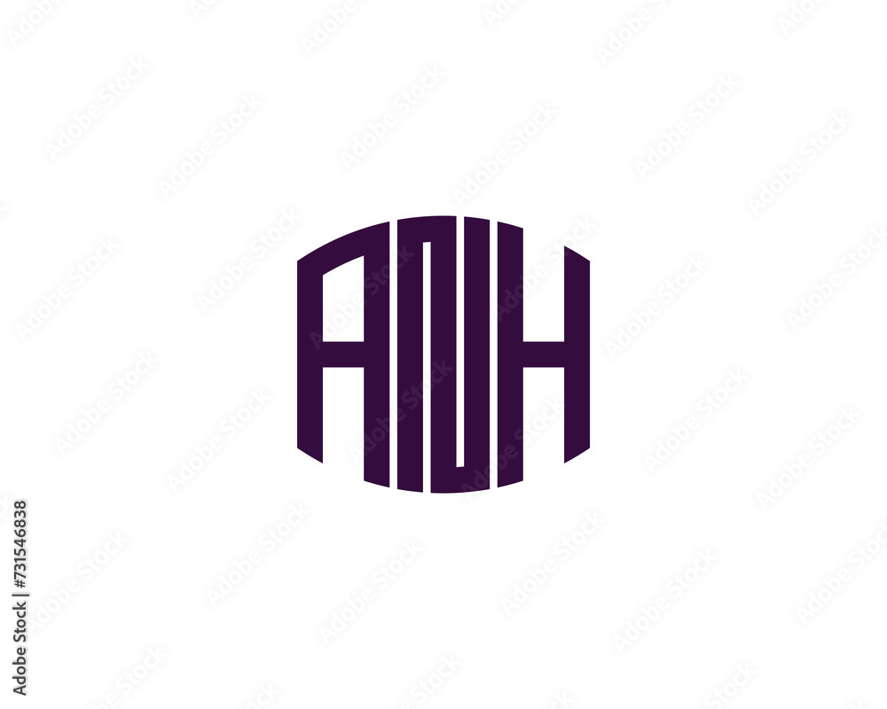 ANH logo design vector template