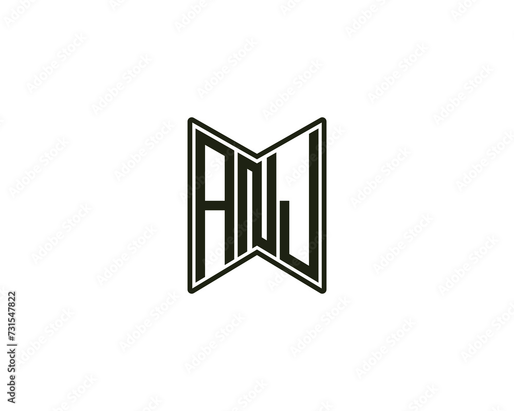 ANJ logo design vector template ANJ logo design vector template