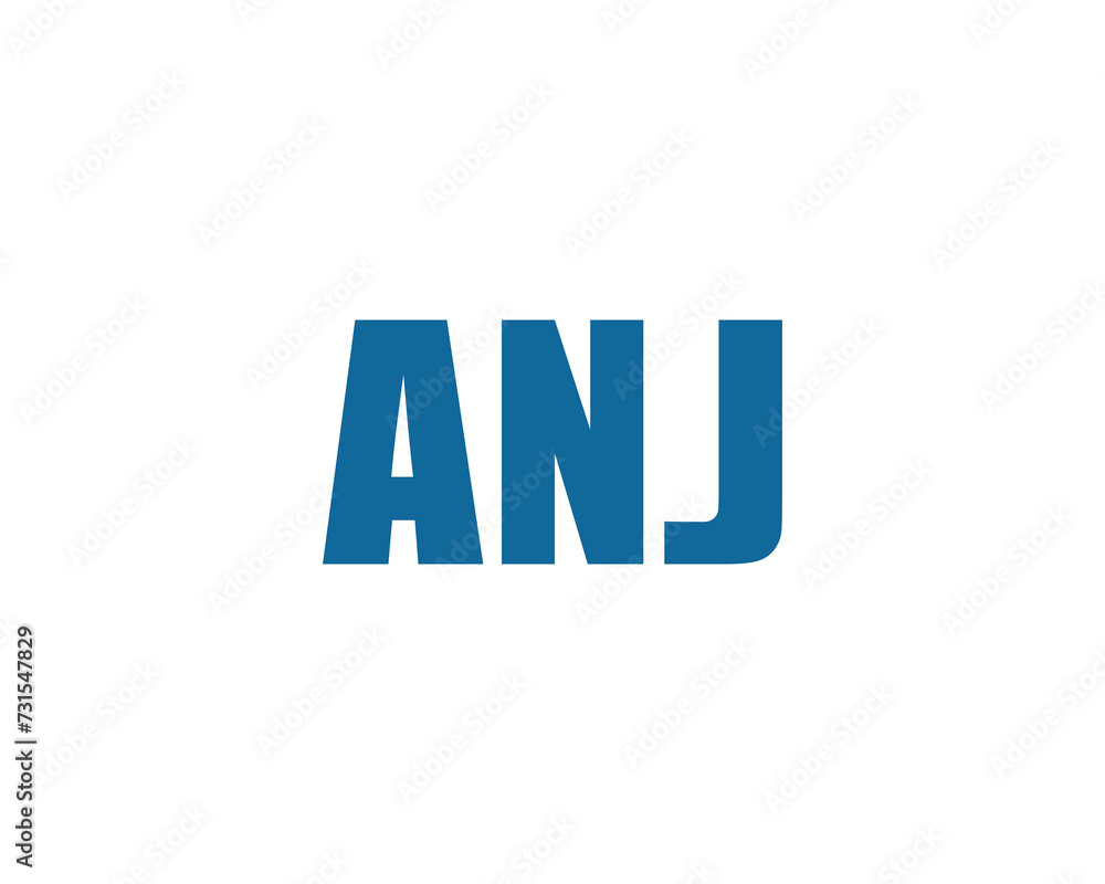 Fototapeta premium ANJ logo design vector template