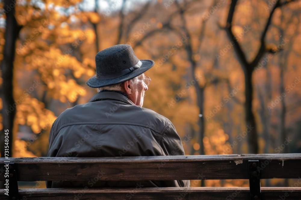Elderly person in the park Elderly person in the park