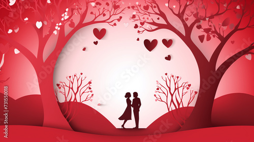 Love concept of a couple. Valentine's day.