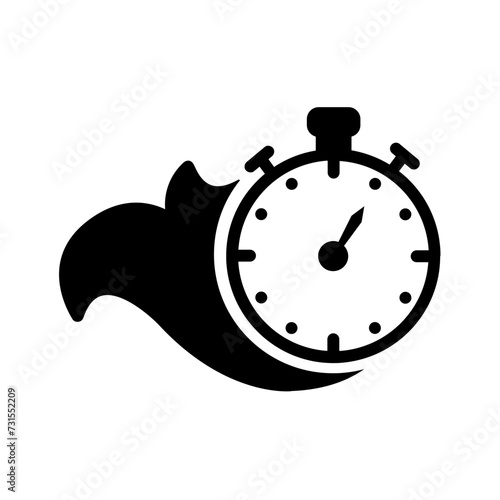 Vector solid black icon for Fastest