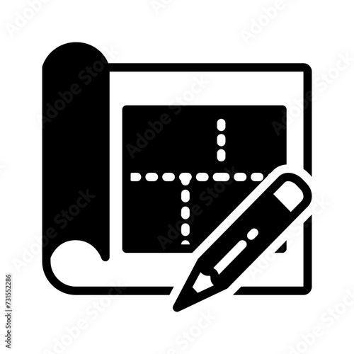 Vector solid black icon for Layout