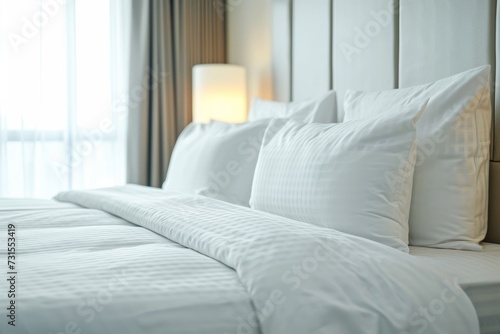 Fold white linens in hotel room