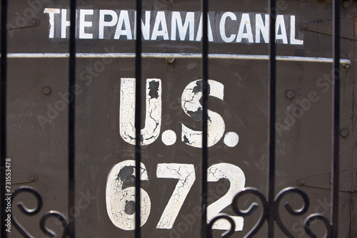 The Panama Canal signed an old shipping container
