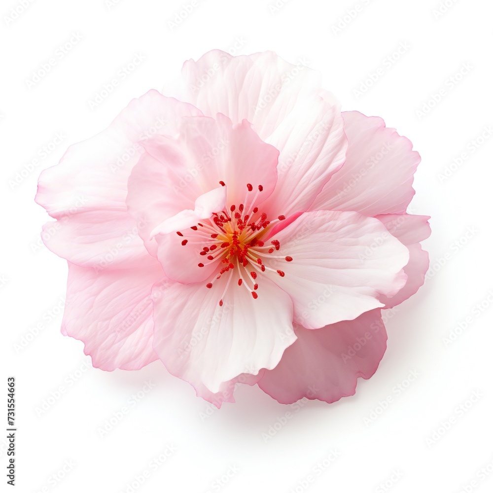 Sakura petal isolated on white background Generative Ai