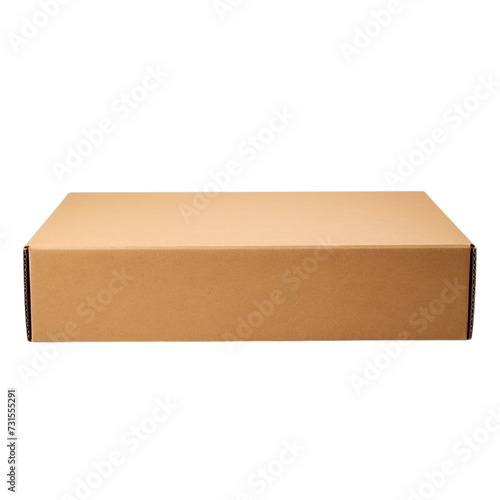Blank Brown Cardboard box isolated on transparent background. © shabbir