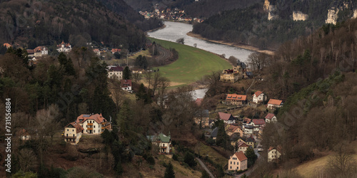 Blick vom Gamrig Felsen auf den Luftkurort Rathen 3 photo