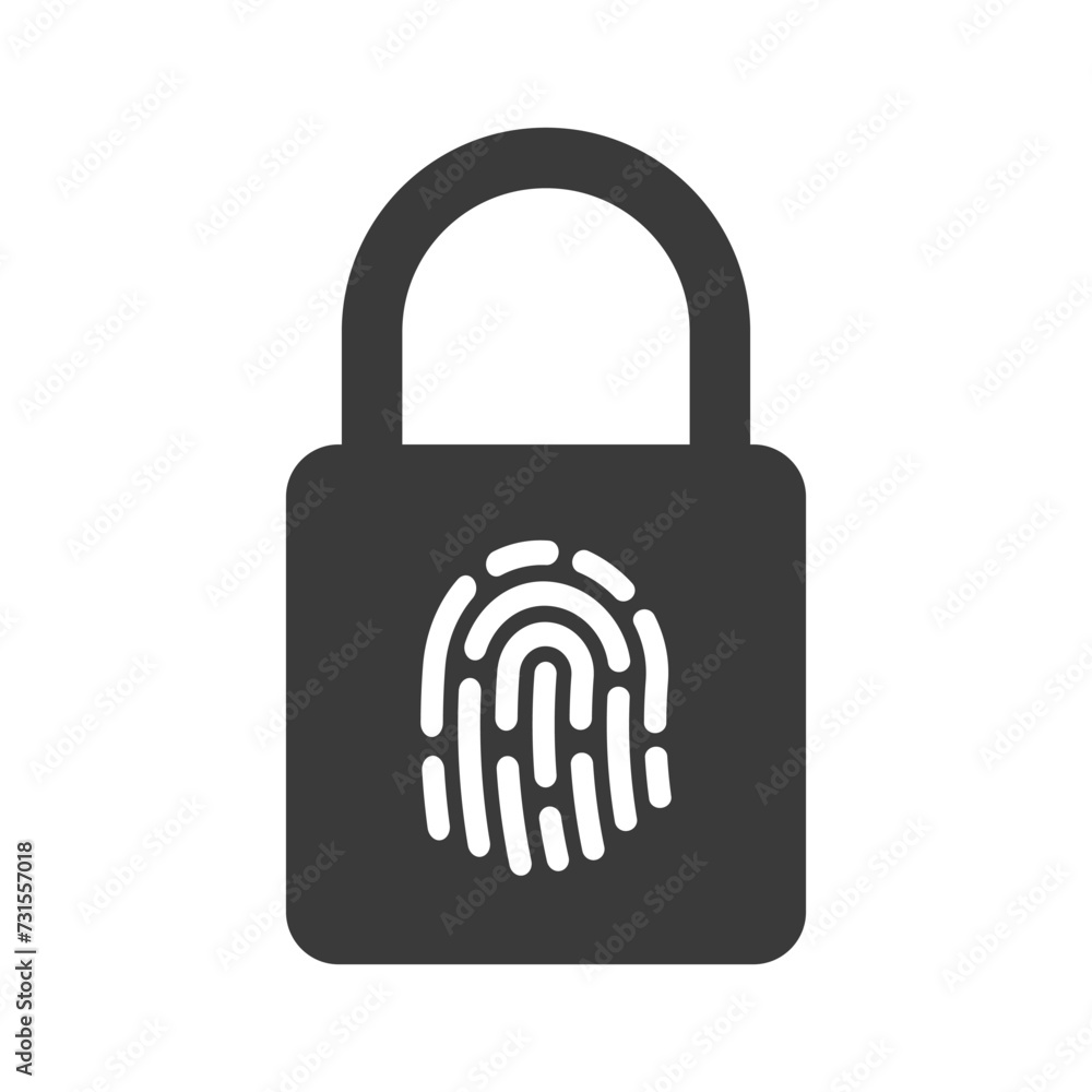 Lock glyph icon isolated on white background.Vector illustration Lock glyph icon isolated on white background.Vector illustration