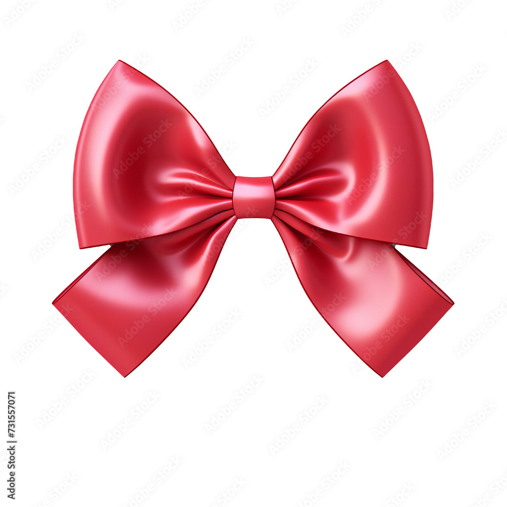 Bow ribbon isolated on transparent background Generative Ai Bow ribbon isolated on transparent background Generative Ai