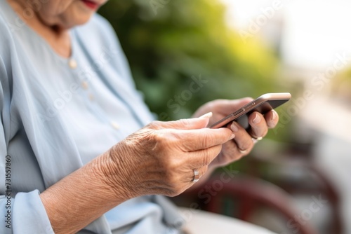 cropped shot of a senior woman using her cellphone to send text messages