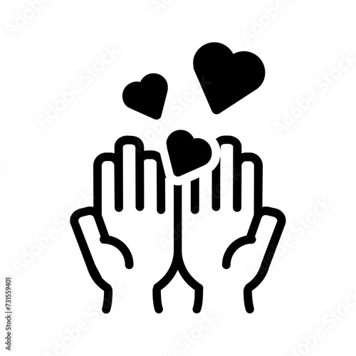 Vector solid black icon for Kind