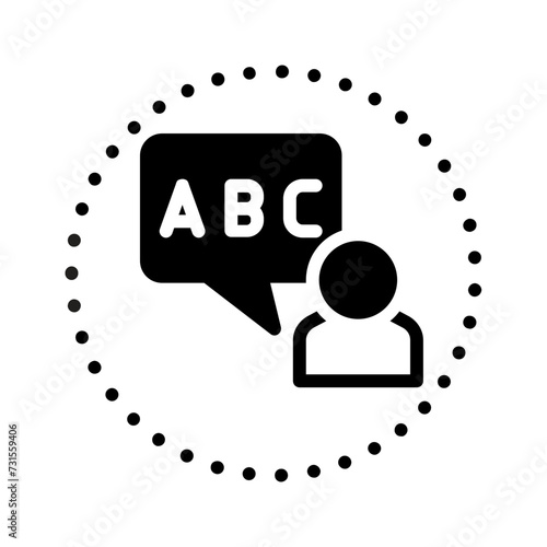 Vector solid black icon for Spell