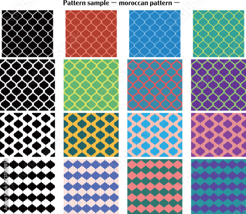 モロッカン柄のバリエーション素材セット／Moroccan pattern variation material set 