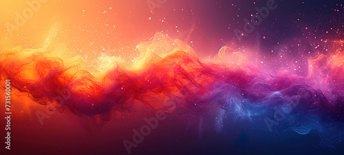 A vibrant, abstract image featuring a dynamic mix of swirling colors against a starry backdrop, ideal for website headers or banners.