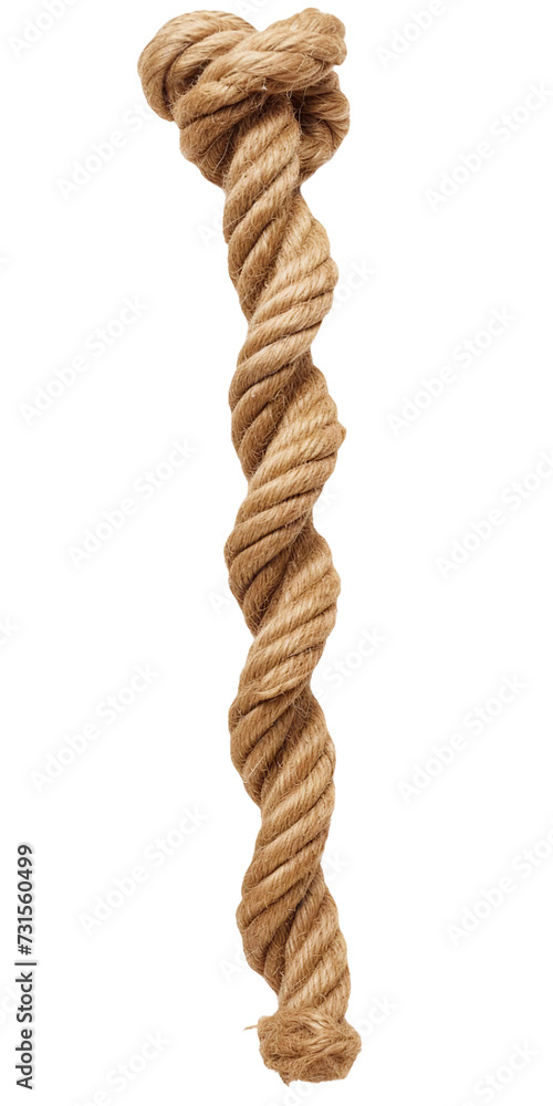 Naklejka premium Rope, isolated object, transparent background.