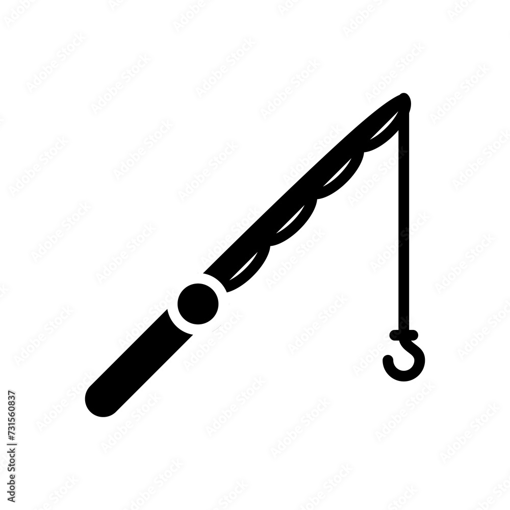 fishing rod icon symbol vector template collection fishing rod icon symbol vector template collection