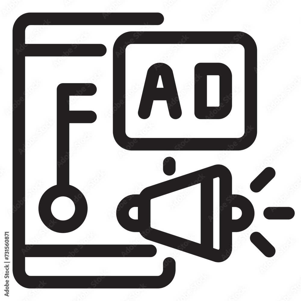 Marketing icon - line style Marketing icon - line style