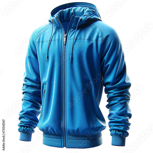 Men's sports jacket. Insulated blue sports jacket