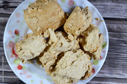 Mish Cheese, a traditional Egyptian cheese that is made by fermenting salty cheese for several months or years, usually made at home from Areesh cheese, rinsed and layered with salt in a jar photo