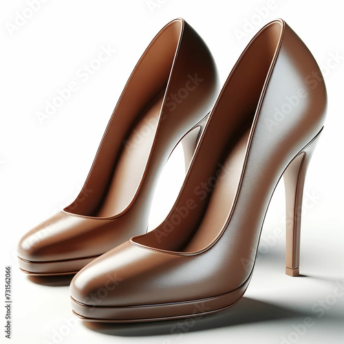 Heels on a white background. Women's stiletto heels