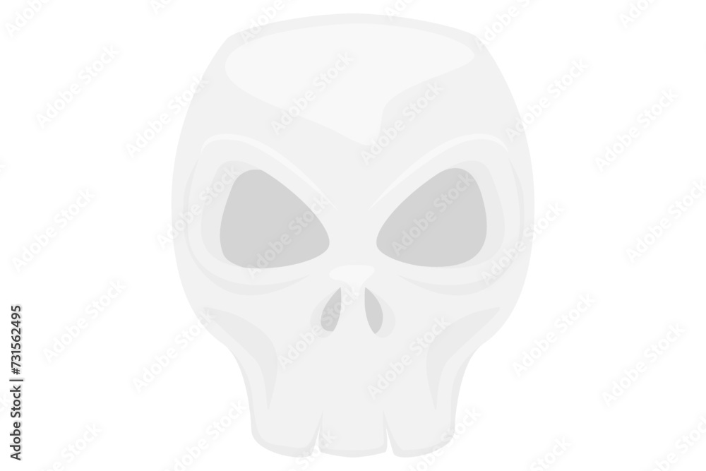 Skull Head Fortune Flat Sticker Design