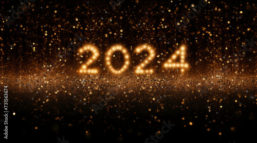 Greeting card Happy New Year 2023. Generative AI photo