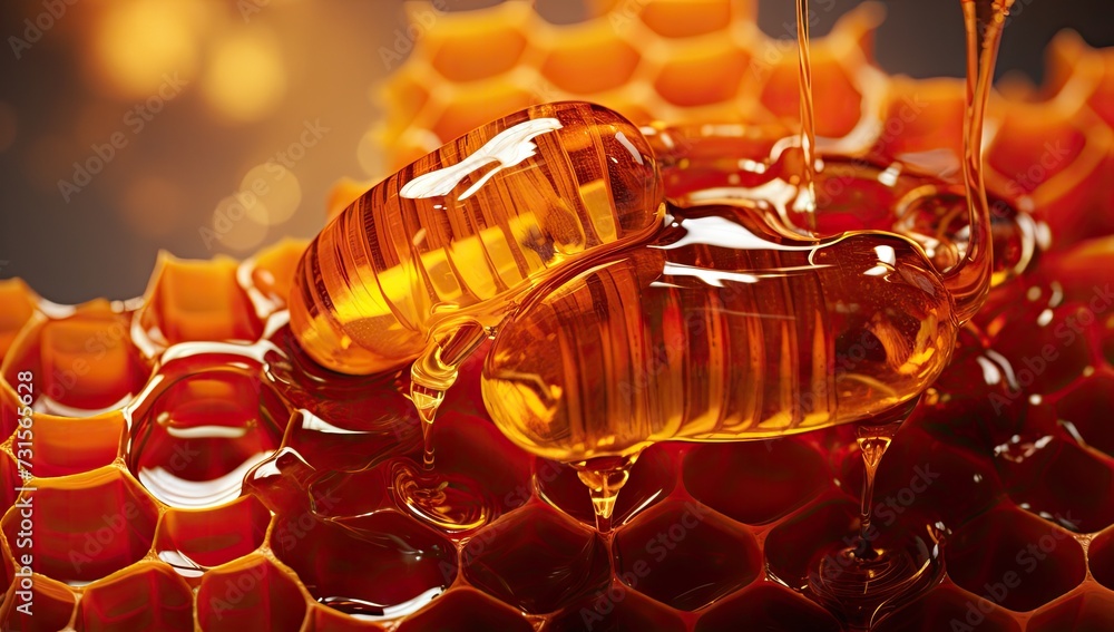 The allure of honeycomb: Captivating golden aesthetics. The allure of honeycomb: Captivating golden aesthetics.