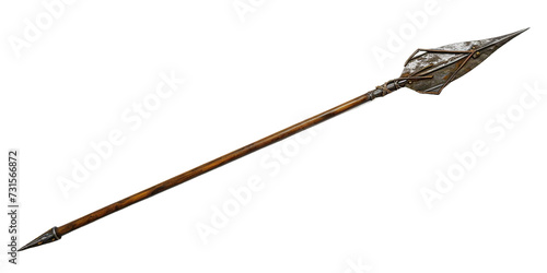 Spear, isolated object, transparent background. photo