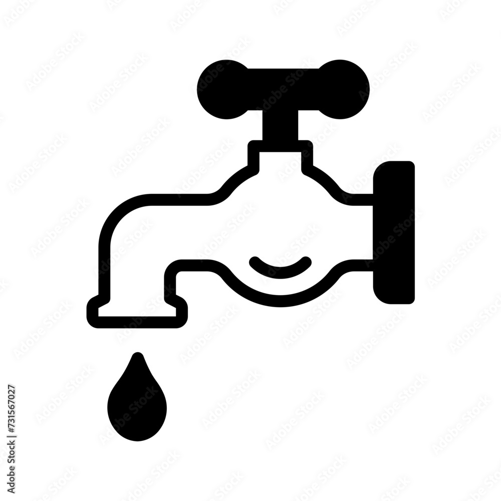 Vector solid black icon for Leak Vector solid black icon for Leak