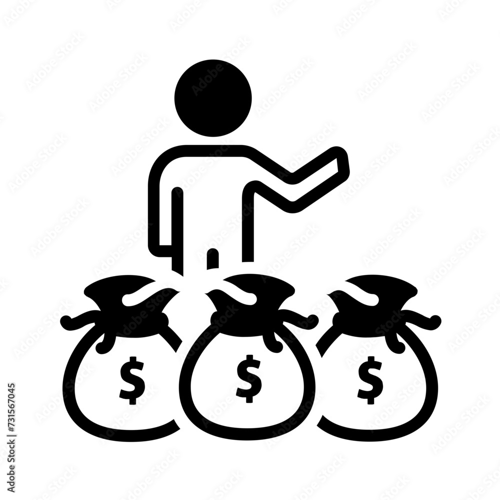 Vector solid black icon for Collect Vector solid black icon for Collect